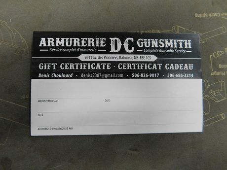 Gift Certificate / Cerficat cadeau